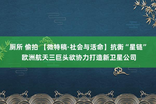 厕所 偷拍 【微特稿·社会与活命】抗衡“星链” 欧洲航天三巨头欲协力打造新卫星公司