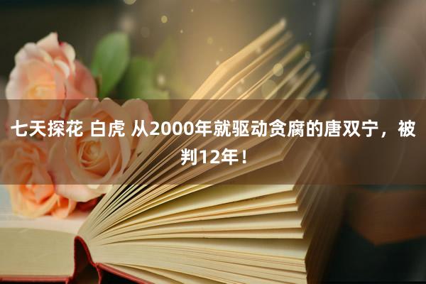 七天探花 白虎 从2000年就驱动贪腐的唐双宁，被判12年！