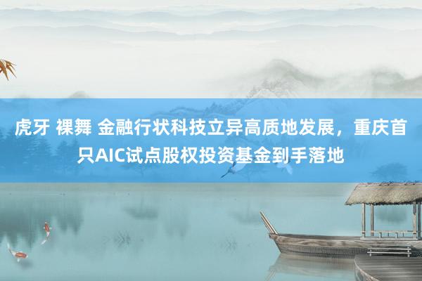 虎牙 裸舞 金融行状科技立异高质地发展，重庆首只AIC试点股权投资基金到手落地
