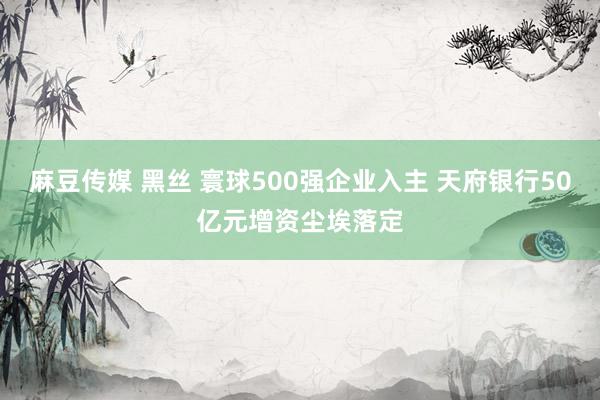 麻豆传媒 黑丝 寰球500强企业入主 天府银行50亿元增资尘埃落定