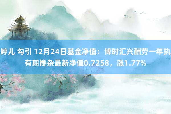 婷儿 勾引 12月24日基金净值：博时汇兴酬劳一年执有期搀杂最新净值0.7258，涨1.77%