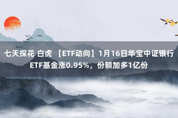 七天探花 白虎 【ETF动向】1月16日华宝中证银行ETF基金涨0.95%，份额加多1亿份