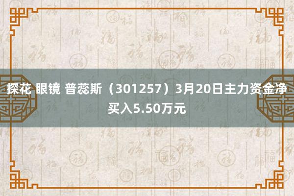 探花 眼镜 普蕊斯（301257）3月20日主力资金净买入5.50万元