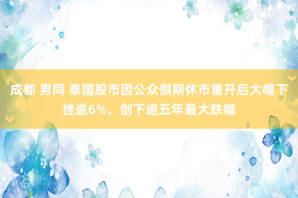 成都 男同 泰国股市因公众假期休市重开后大幅下挫逾6%，创下逾五年最大跌幅